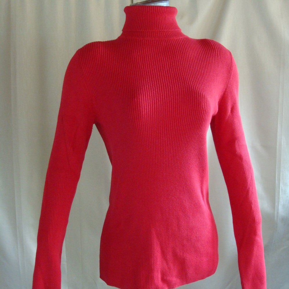 Moda Rib Knit Turtleneck Sweater